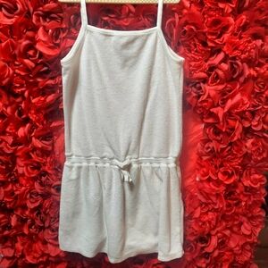 Xhilaration Girls 7/8 Terry Romper White